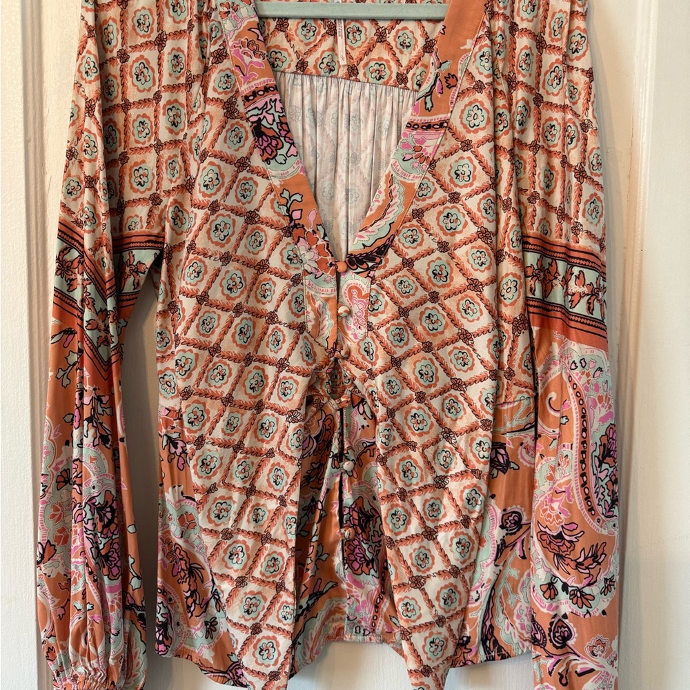 Free People Floral Patterned Women's Top - Picture 2 of 11